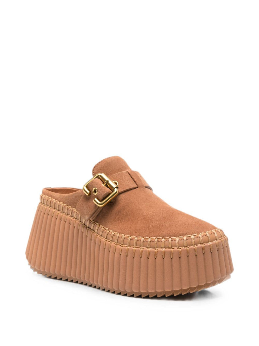 Brown Platform Wedge Sandals 2