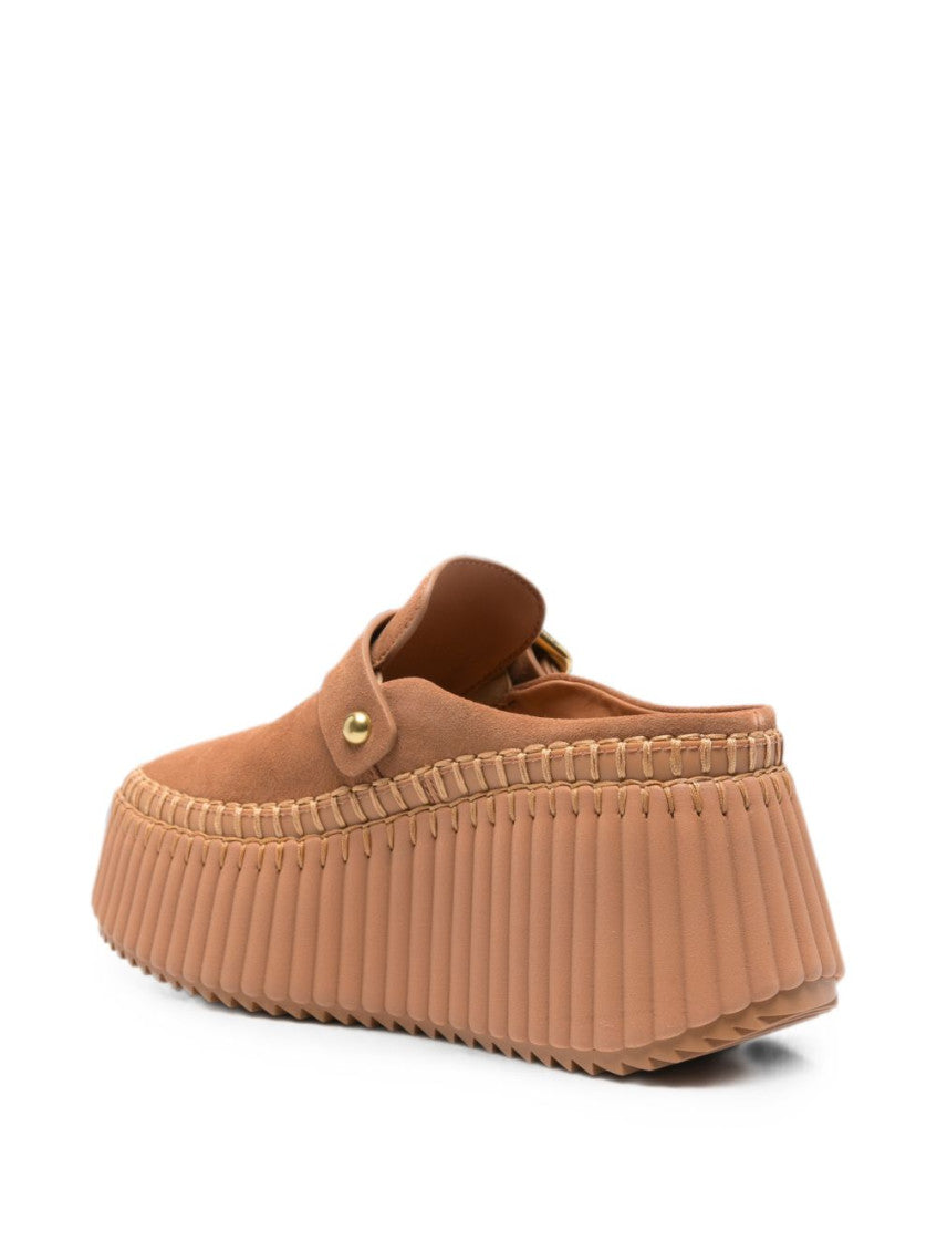 Brown Platform Wedge Sandals 3