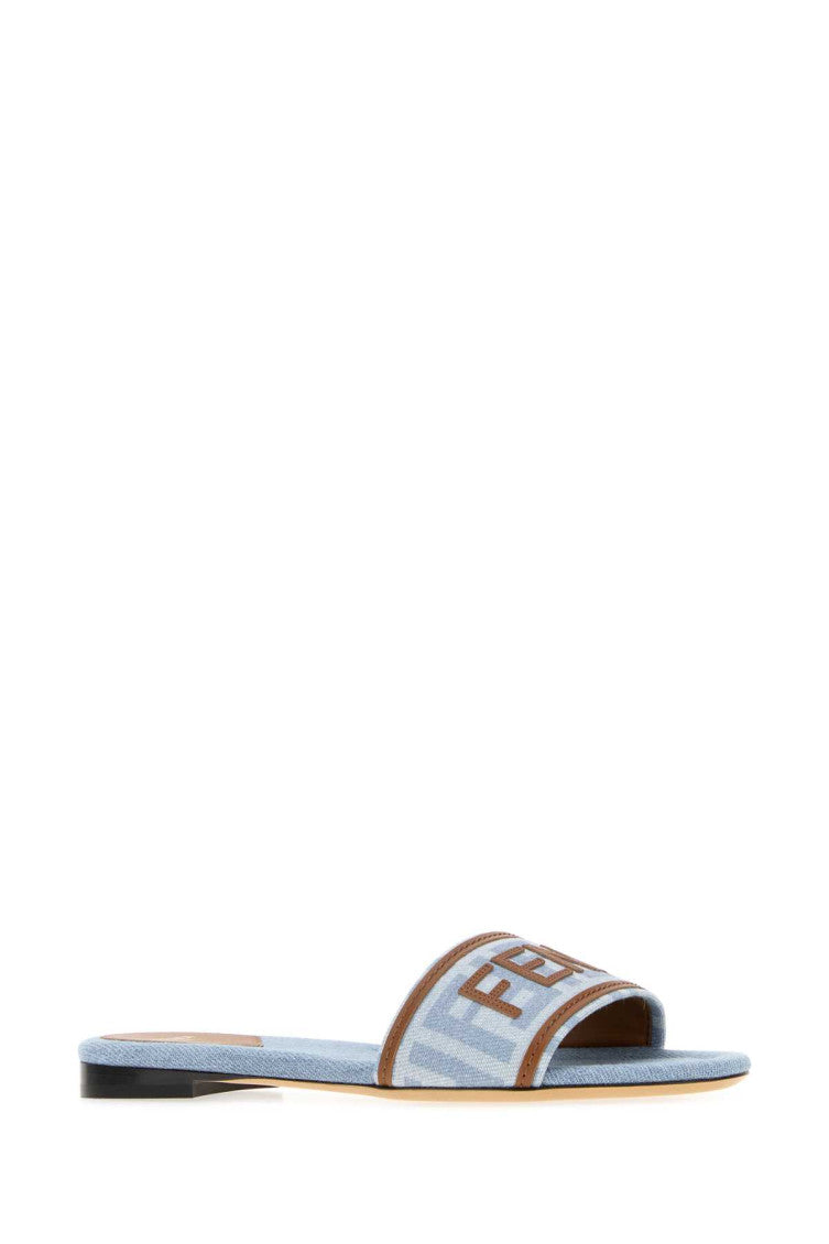 Blue Logo Sandals 2