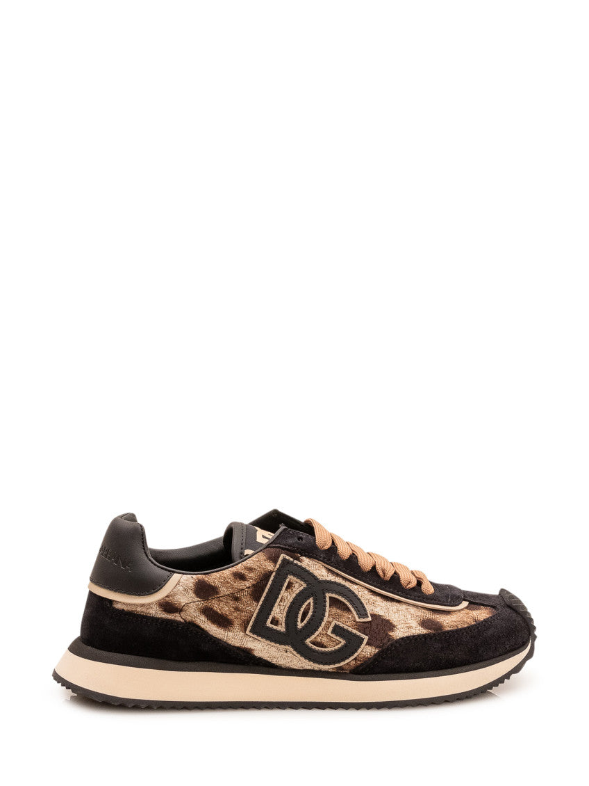 Leopard Print Logo Sneakers 1