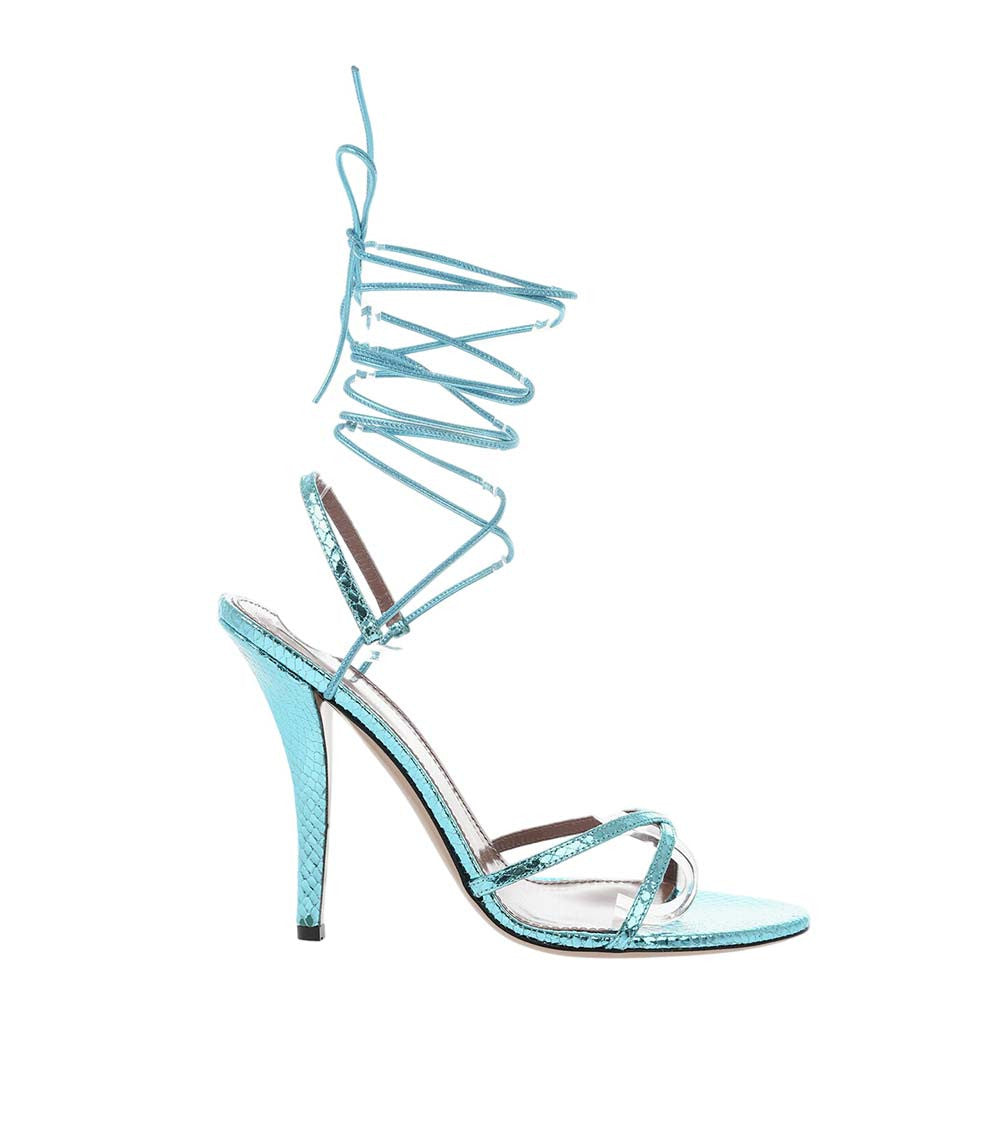 Blue Lace Up Heels 1