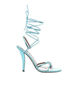 Blue Lace Up Heels 1