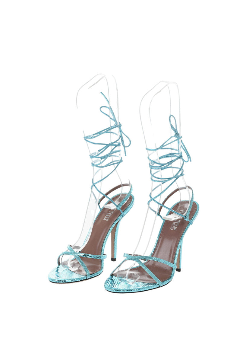 Blue Lace Up Heels 2