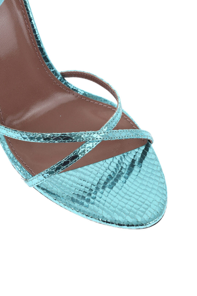 Blue Lace Up Heels 4