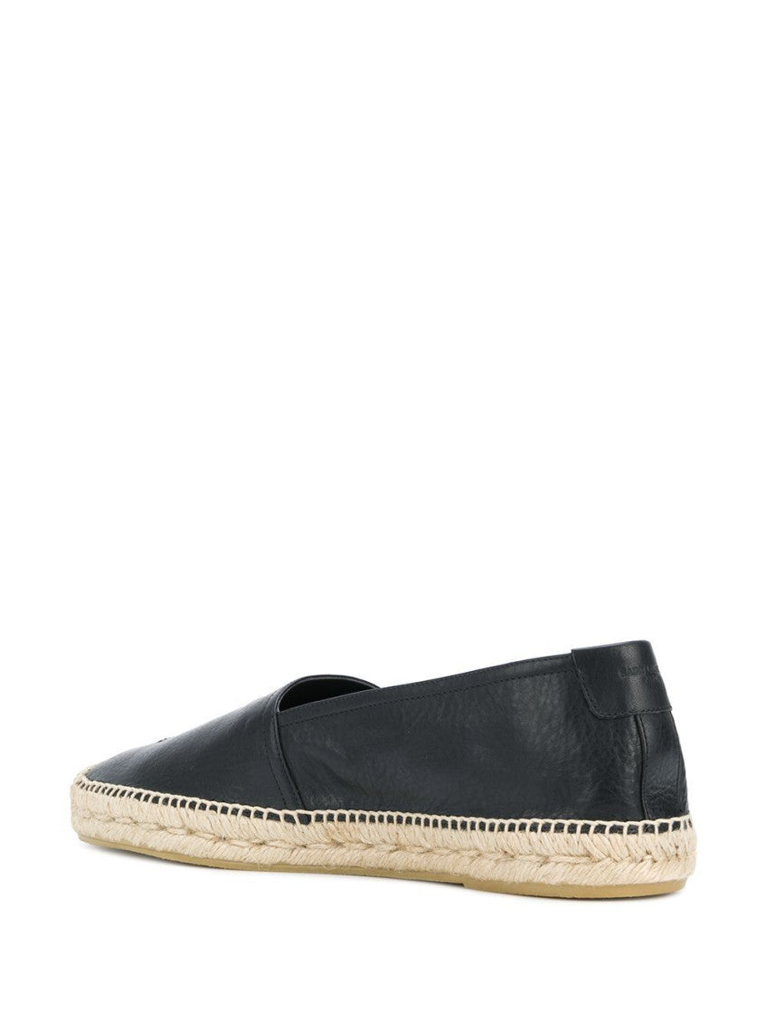 Black Leather Espadrilles 2
