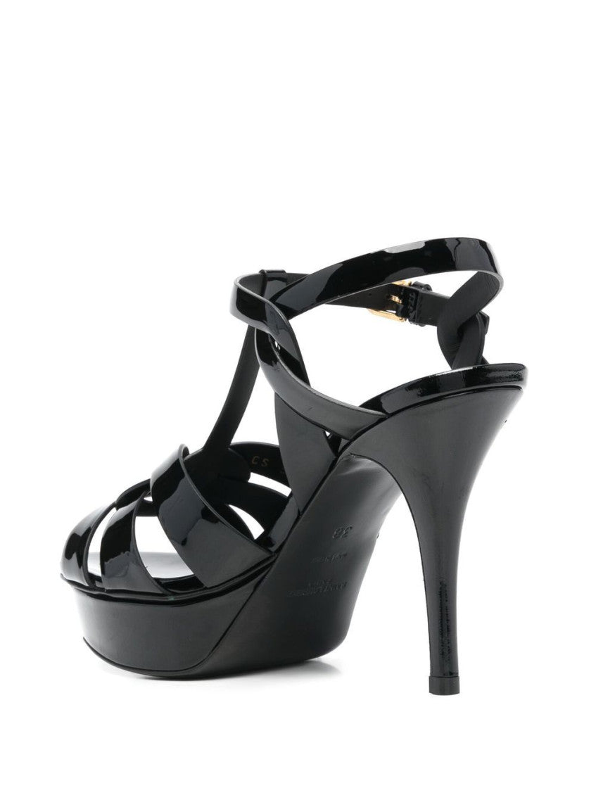 Black Tribute Leather Heels 2