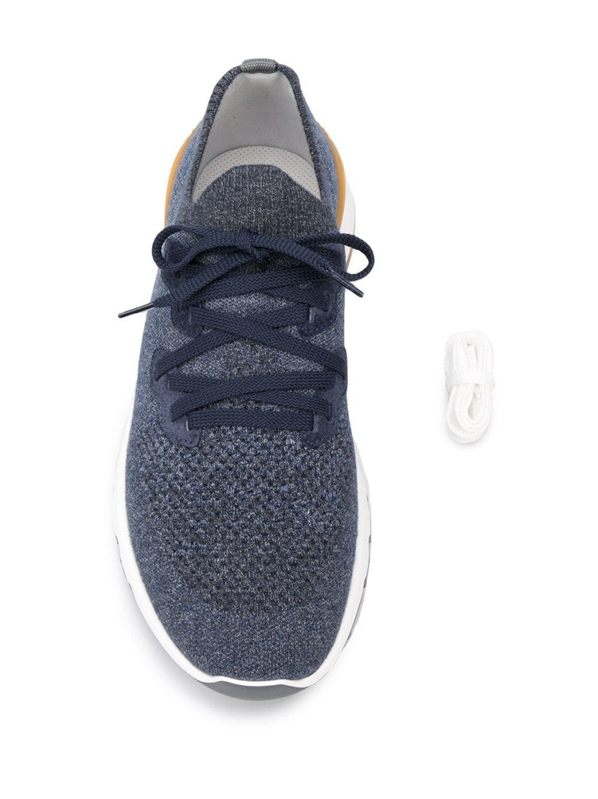 Blue Lace Up Sneakers 4