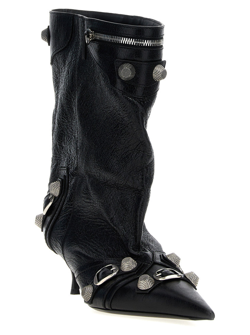 Black Cagole Wide Ankle Boots 2