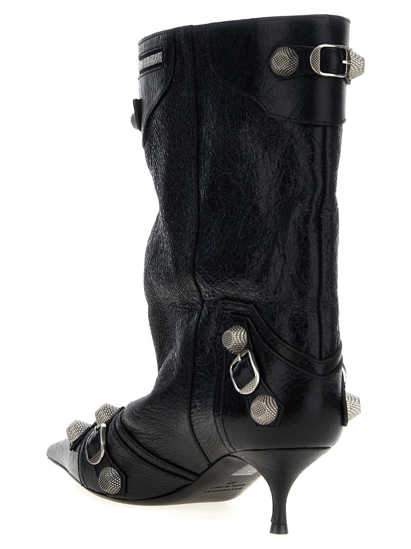 Black Cagole Wide Ankle Boots 3