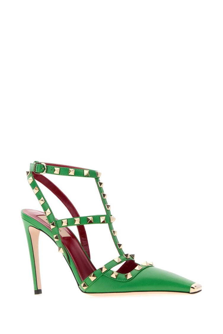 Green Studded Rockstud Pumps 2