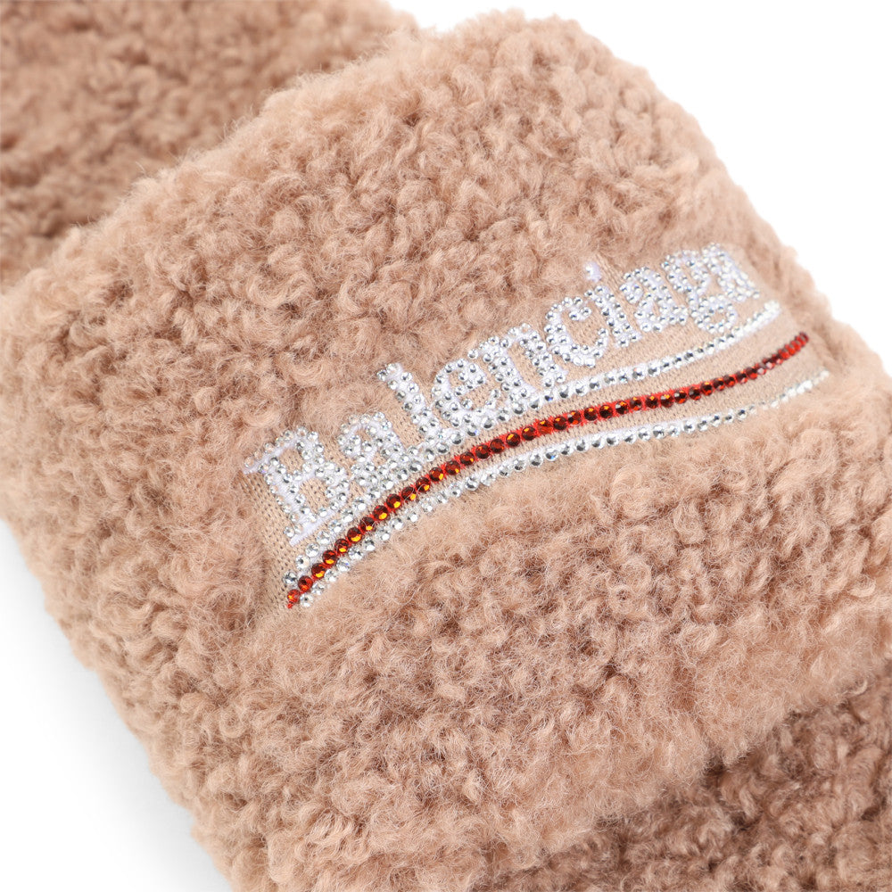 Beige Slip-on Slides 4