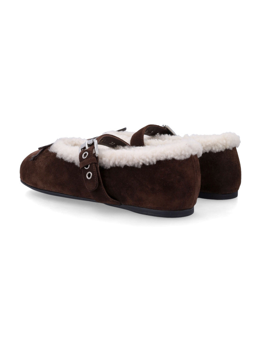 Dark Brown Bow Ballet Flats 3