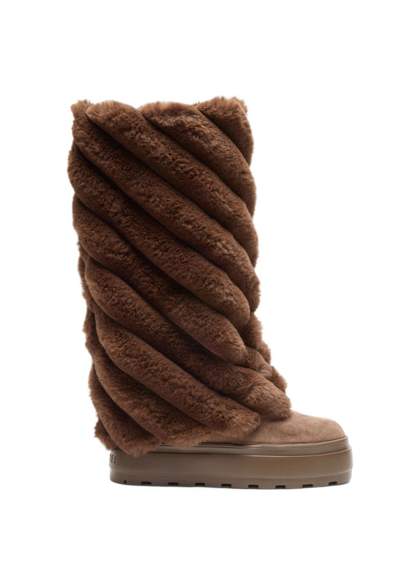Brown Textured Boots 1