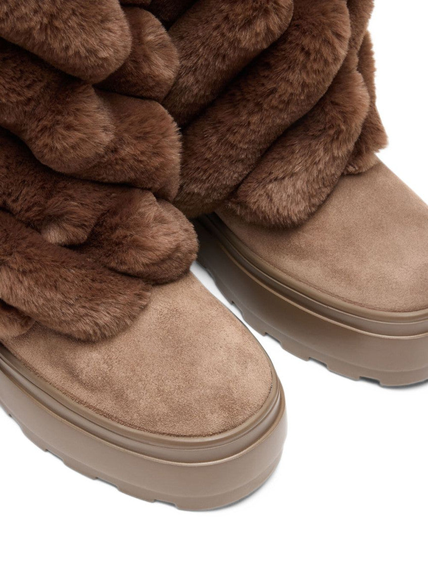 Brown Textured Boots 2