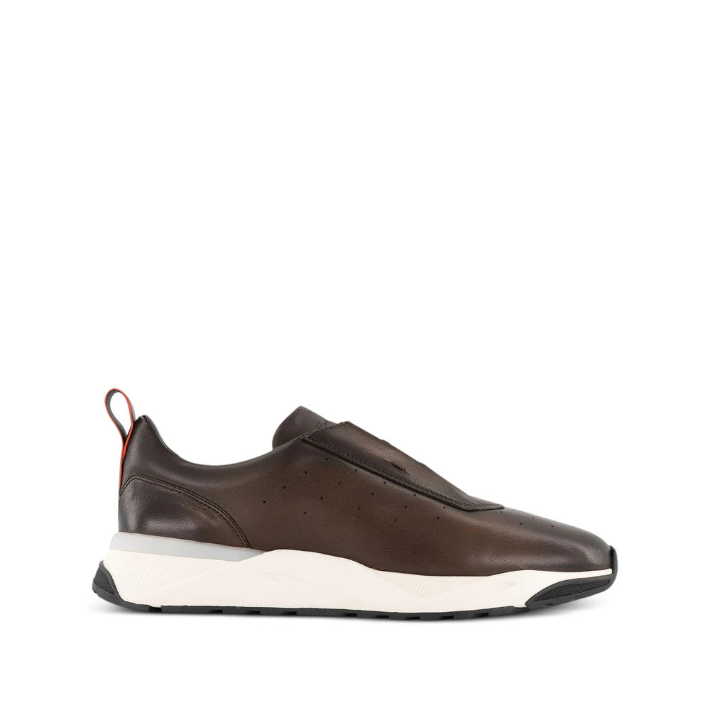 Brown Perforated Cedar Sneakers 1