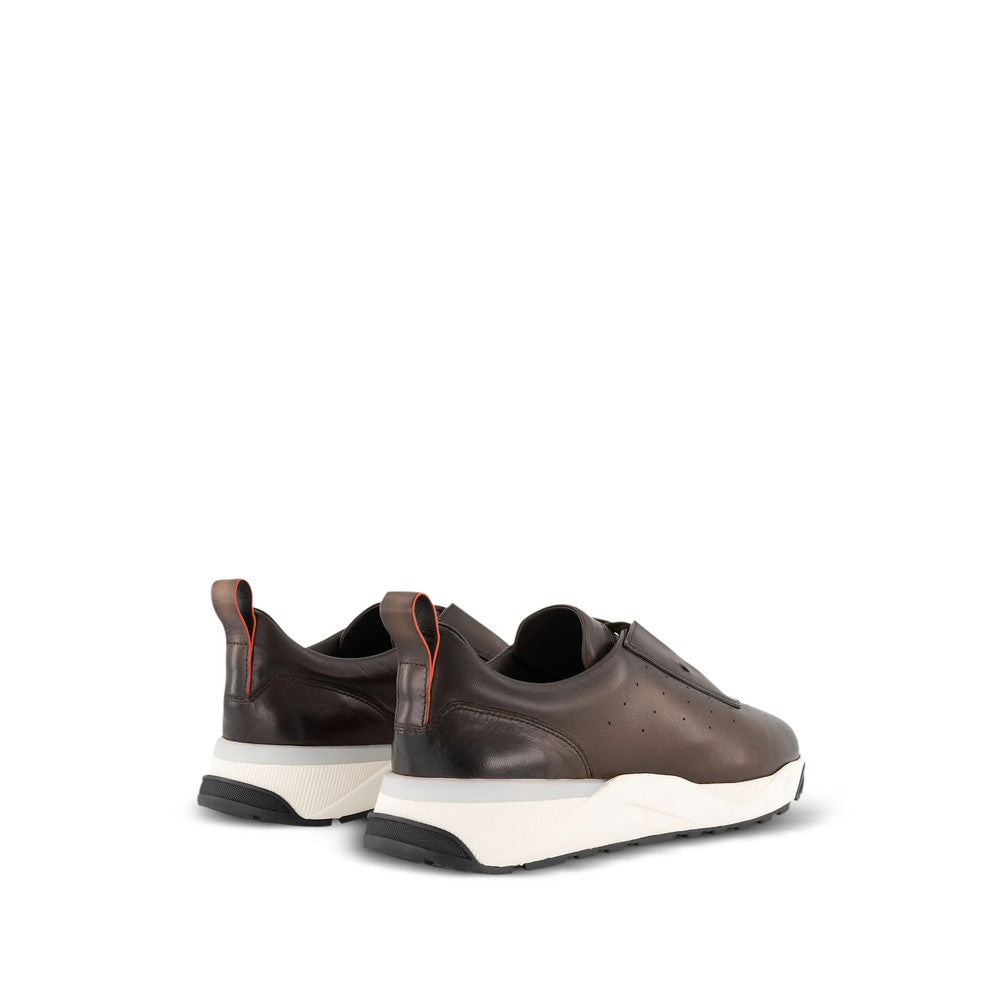 Brown Perforated Cedar Sneakers 2
