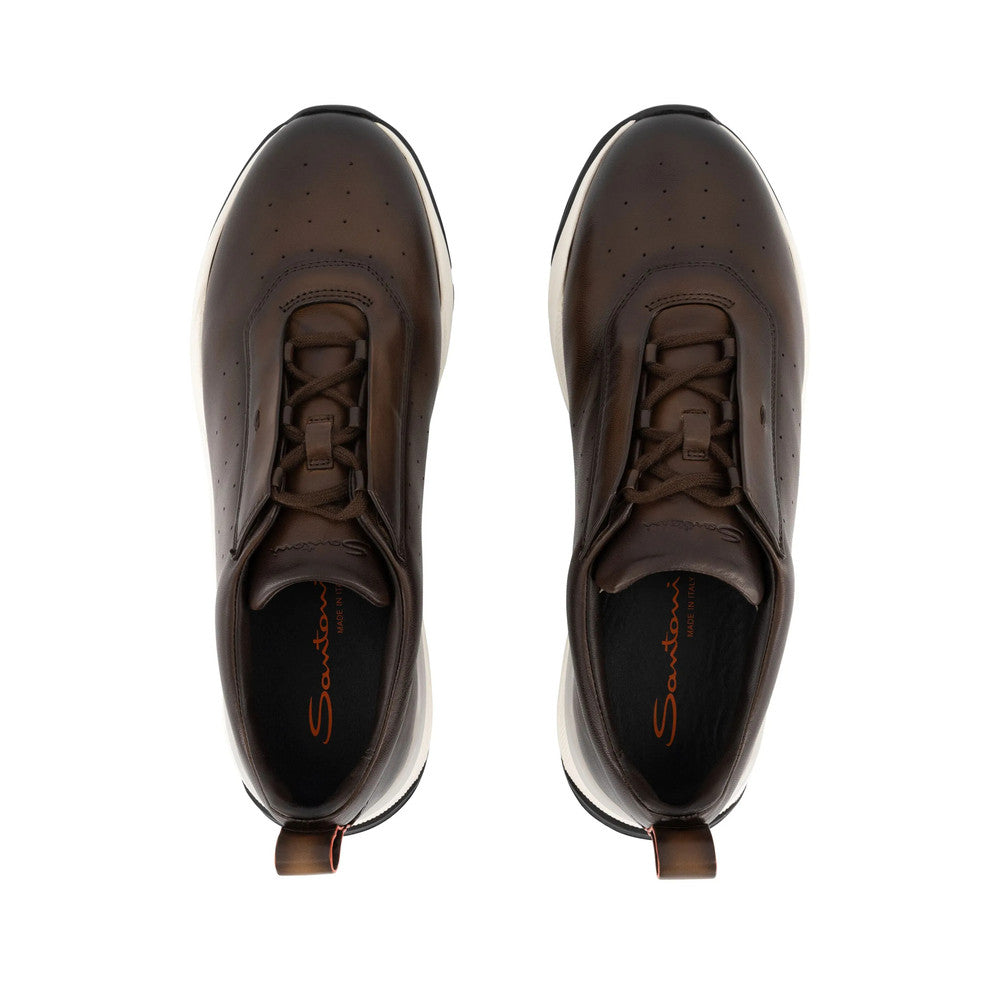 Brown Perforated Cedar Sneakers 3