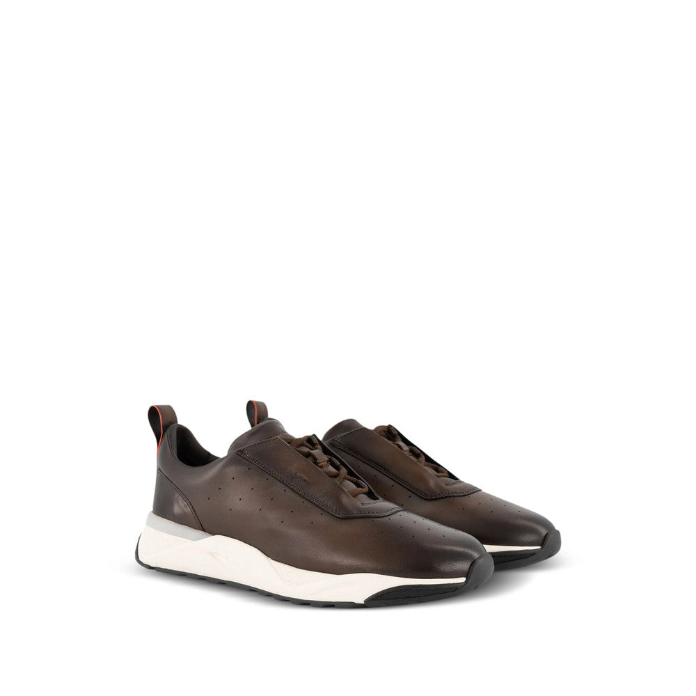 Brown Perforated Cedar Sneakers 4