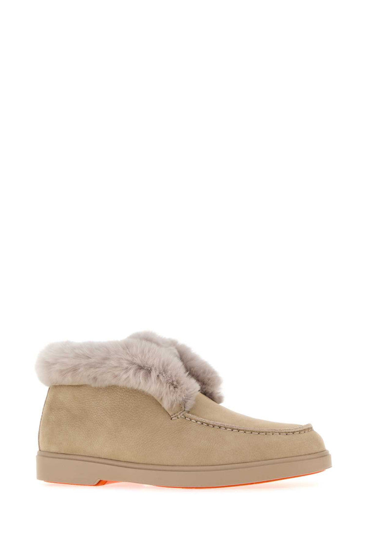 Beige Suede Loafers 2