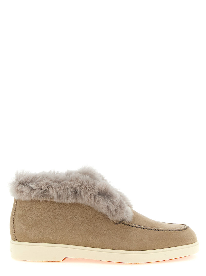 Beige Suede Ankle Boots 1
