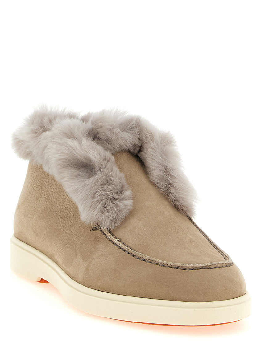 Beige Suede Ankle Boots 2