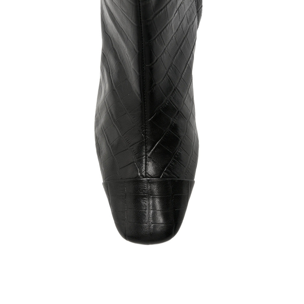 Black Textured Estime Boots 4