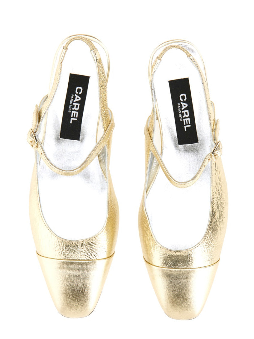 Gold Slingback Sandals 5