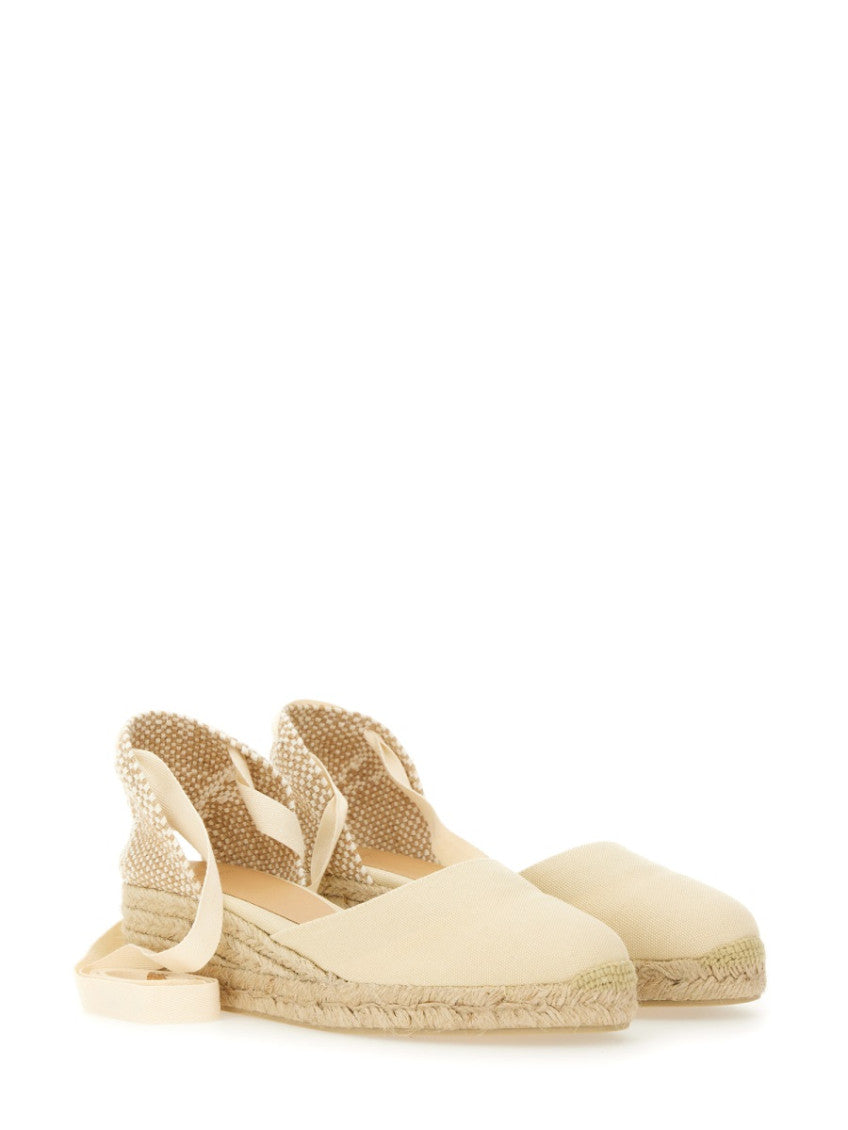 Ivory Ankle-tie Espadrille Wedges 2