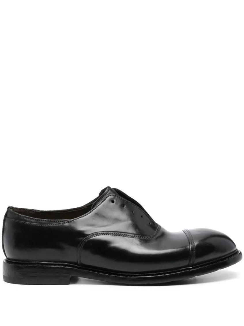 Black Leather Allacciate Lace Up Shoes 1
