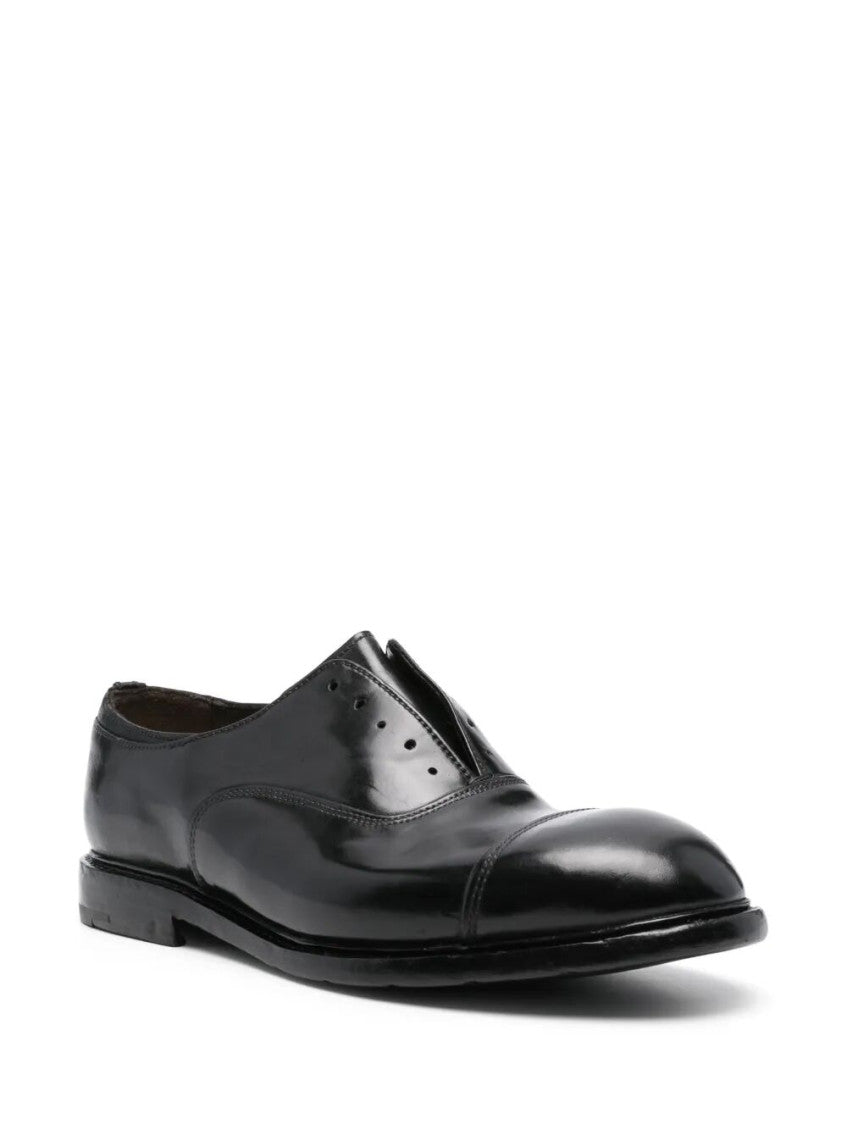 Black Leather Allacciate Lace Up Shoes 2