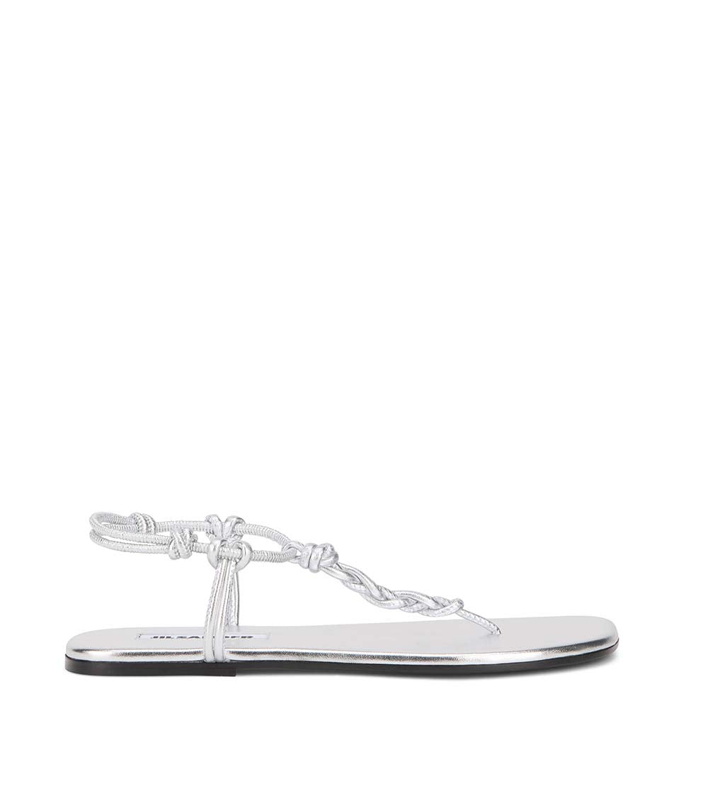 Silver Minimalist Sandals 1