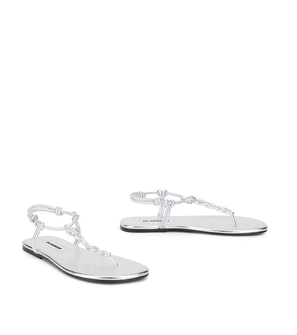 Silver Minimalist Sandals 3