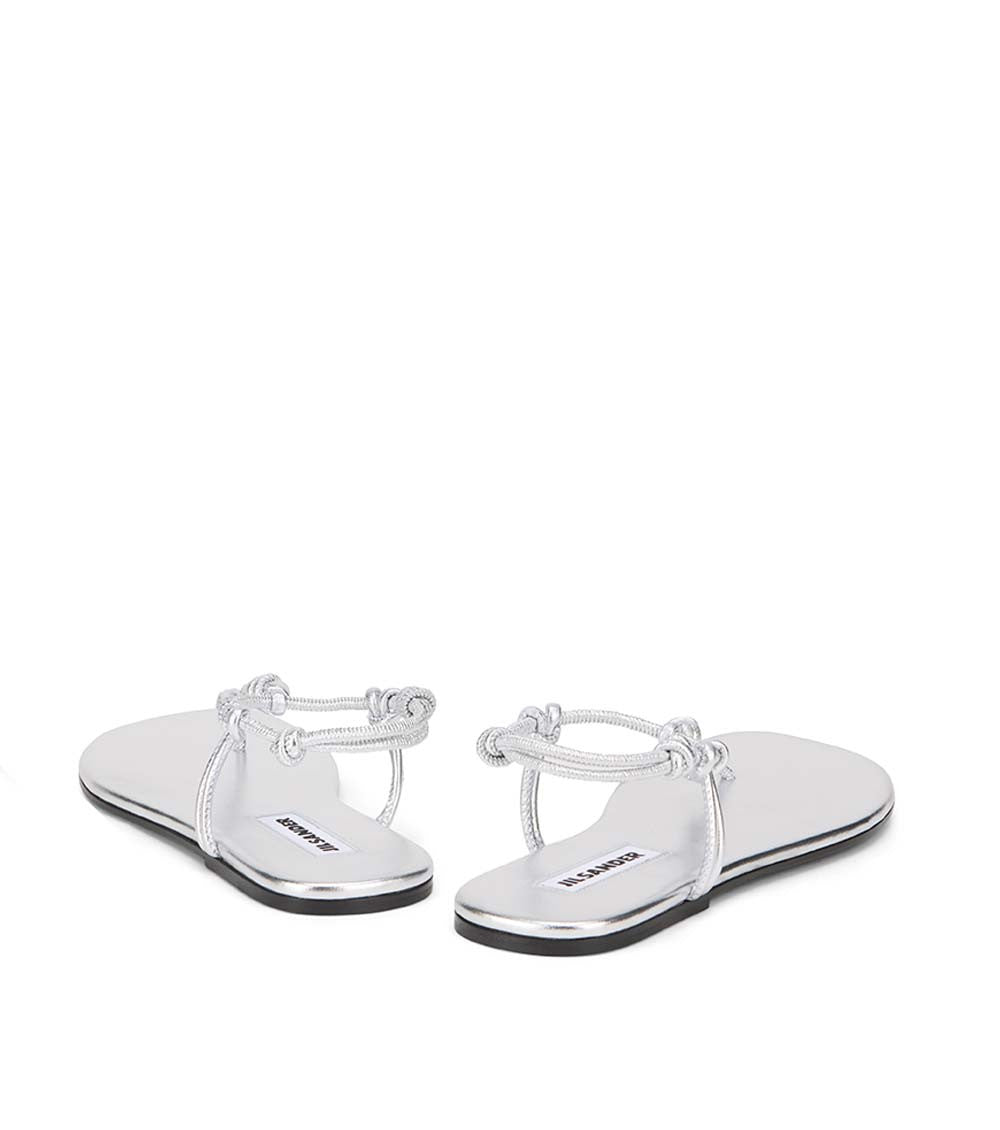 Silver Minimalist Sandals 4
