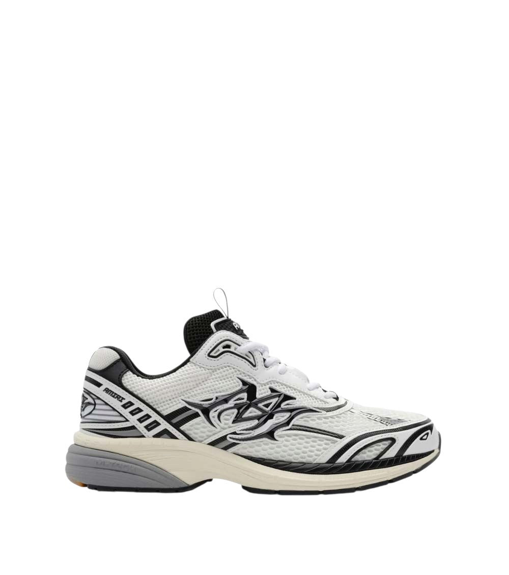 White Graphic Runner Sneakers 1