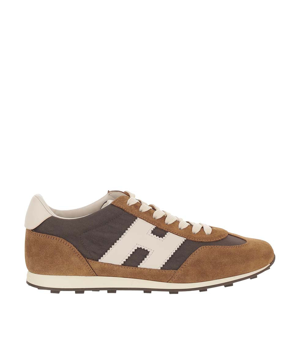 Brown H-Stripes Sneakers 1