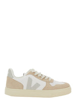 Kids White Color Block Sneakers 1