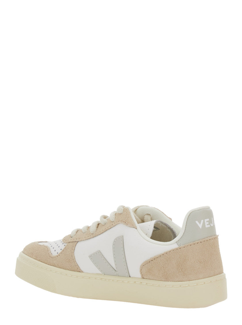 Kids White Color Block Sneakers 3