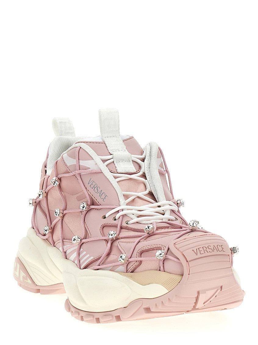 Pink Lace Up Sneakers 2