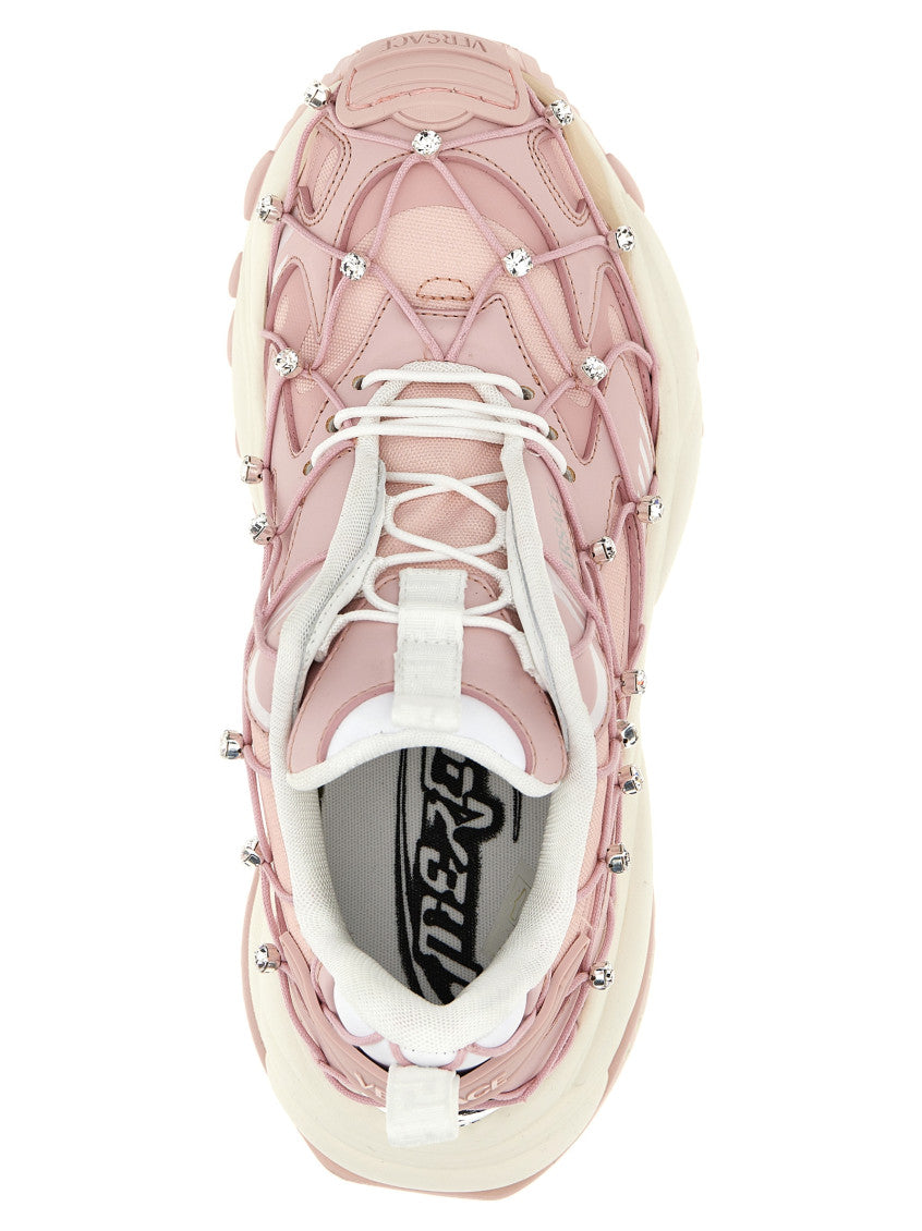 Pink Lace Up Sneakers 4