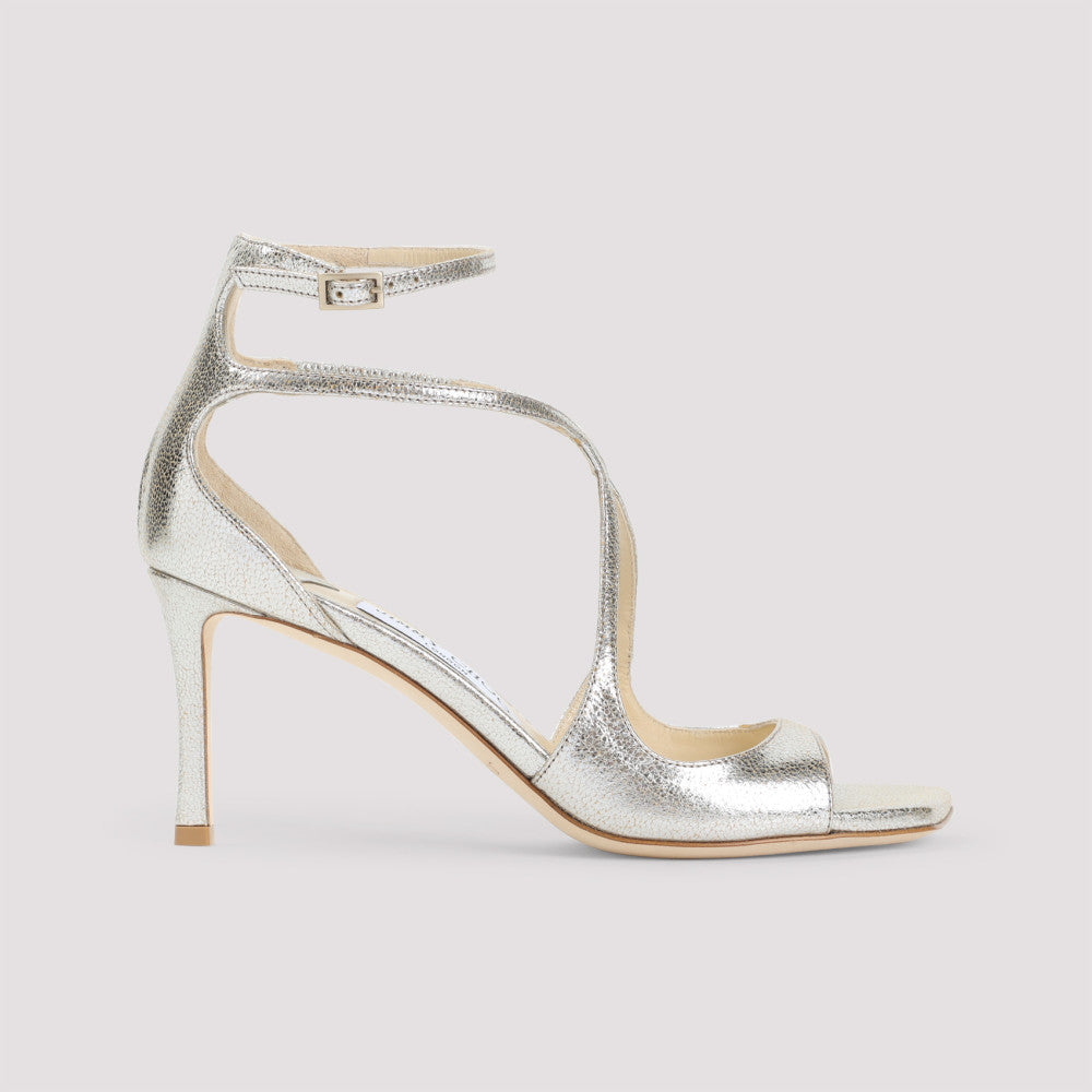 Silver Open Toe Heels 3