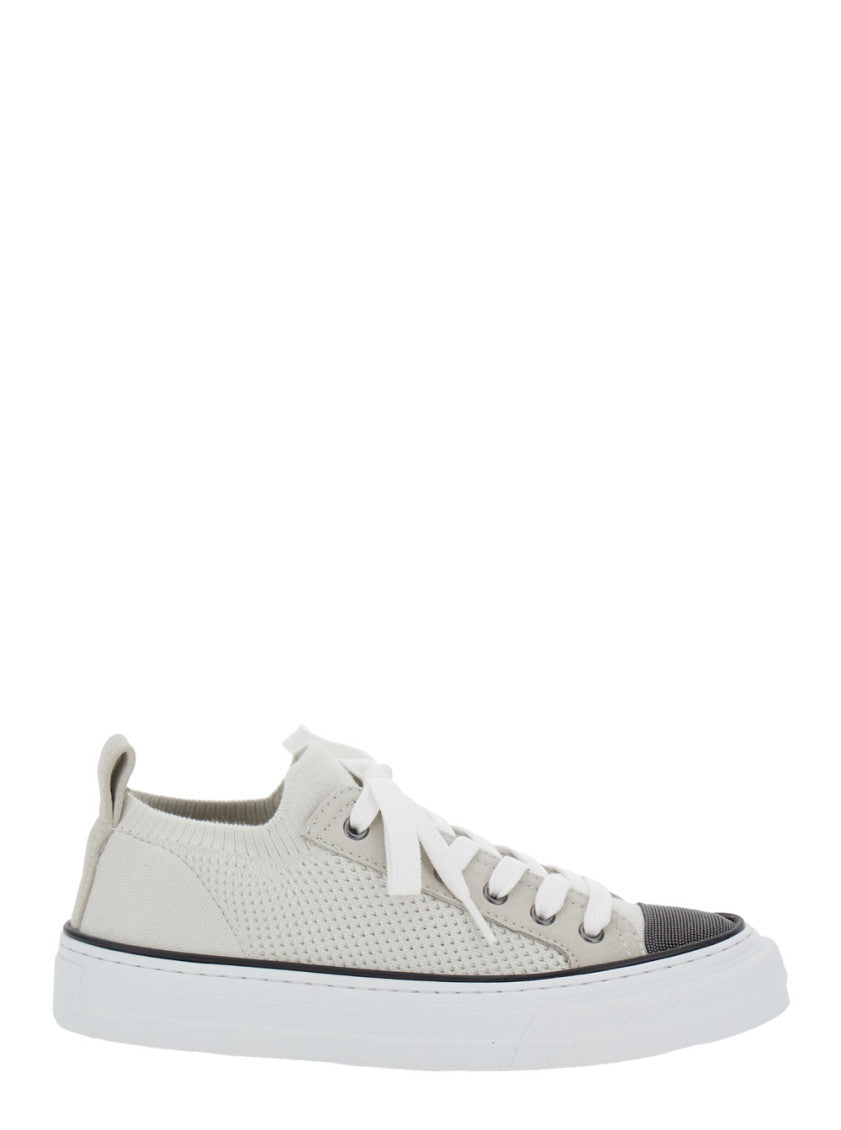 White Low Top Sneakers 1