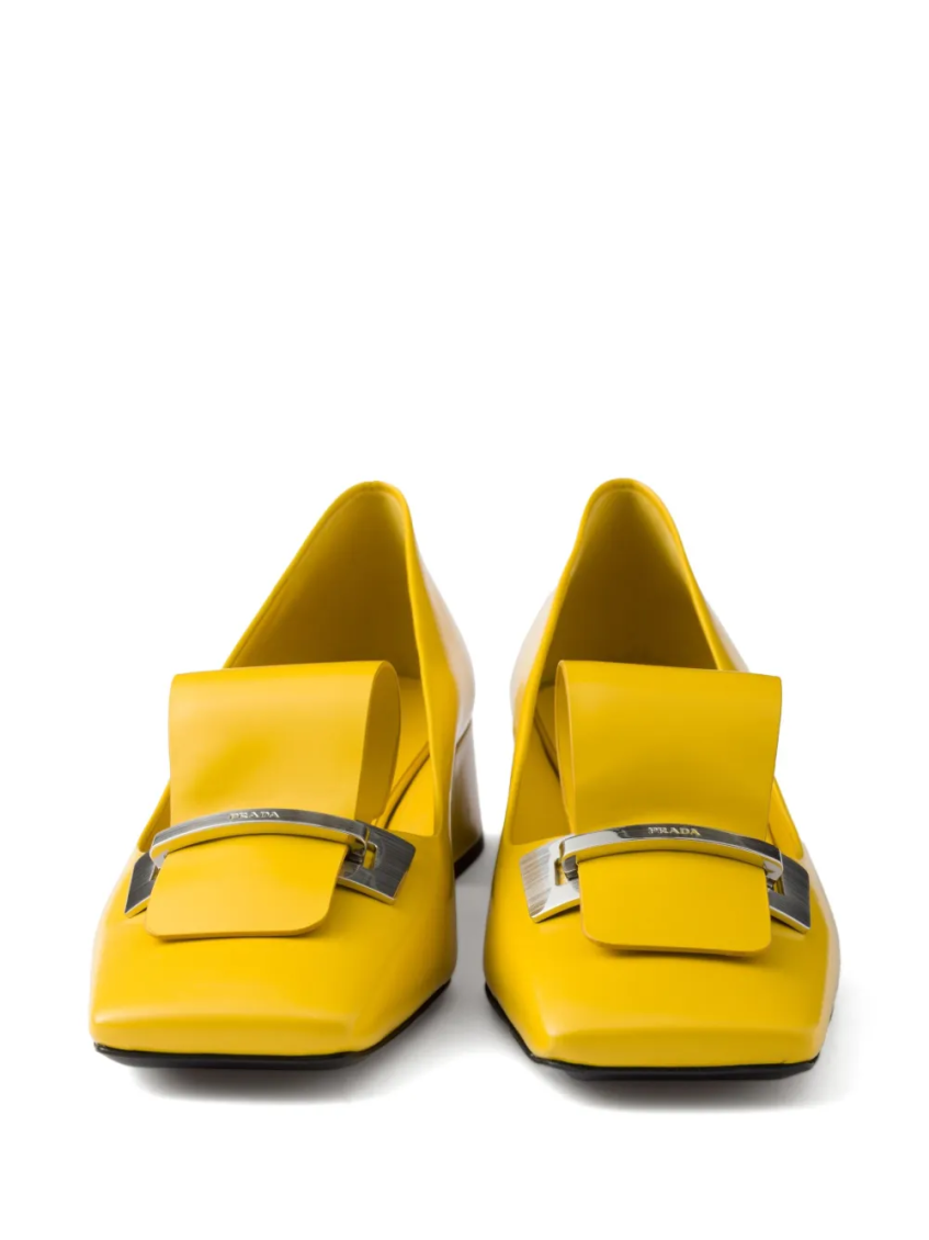 Yelllow Slip On Pumps 5
