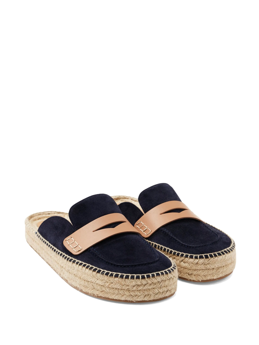Navy Blue Slip On Espadrilles 2