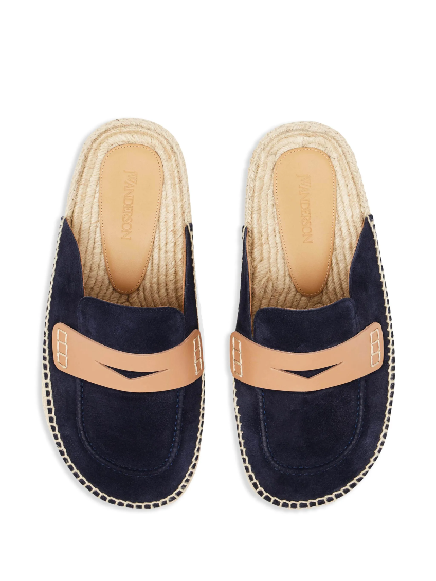 Navy Blue Slip On Espadrilles 4