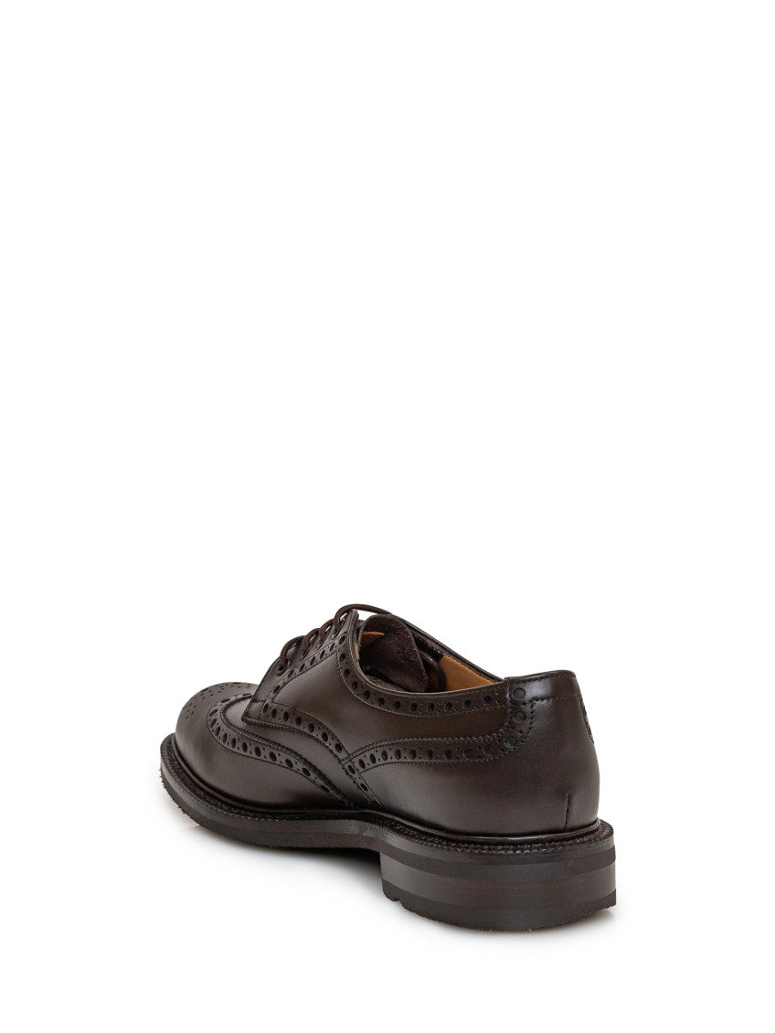 Brown Leather Lace Up Shoes 3