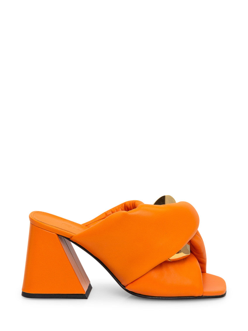 Orange Solid Twisted Heels 1