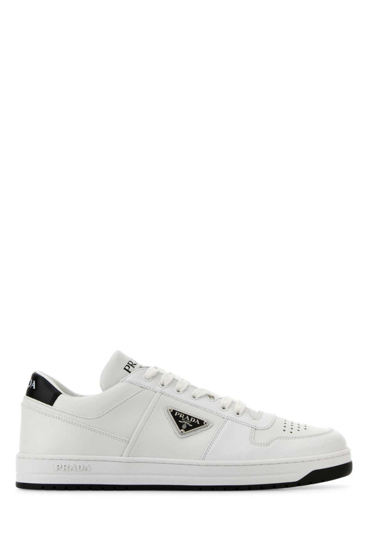 White Leather Downtown Sneakers 1
