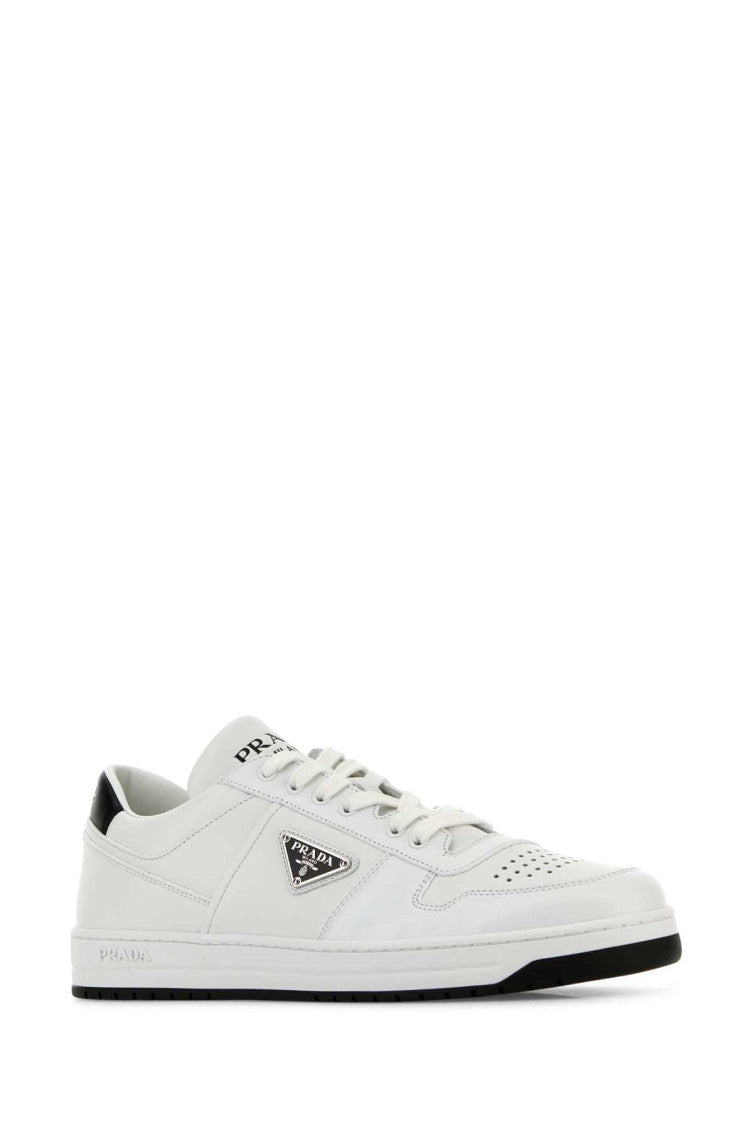 White Leather Downtown Sneakers 2