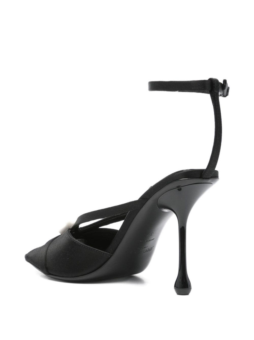 Black Open Toe Heels 3