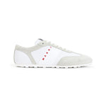 White Logo Round Toe Sneakers 1